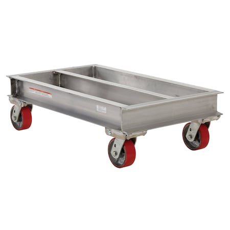 Vestil Aluminum Channel Dolly 24Wx36x6H In. 900 lb Capacity ACP-2436-20